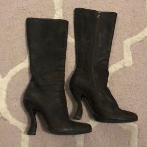 Prada dark brown boots EUC